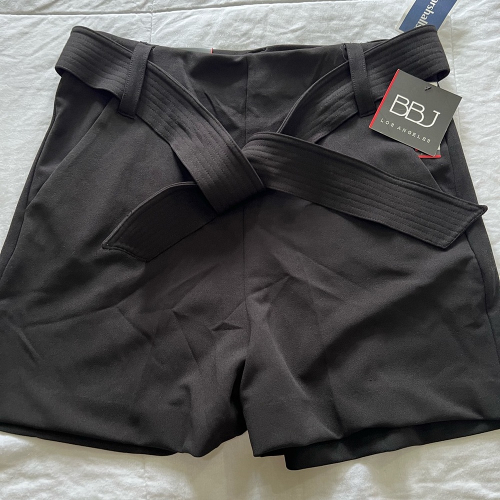 BBJ Los Angeles Black Shorts with Belt